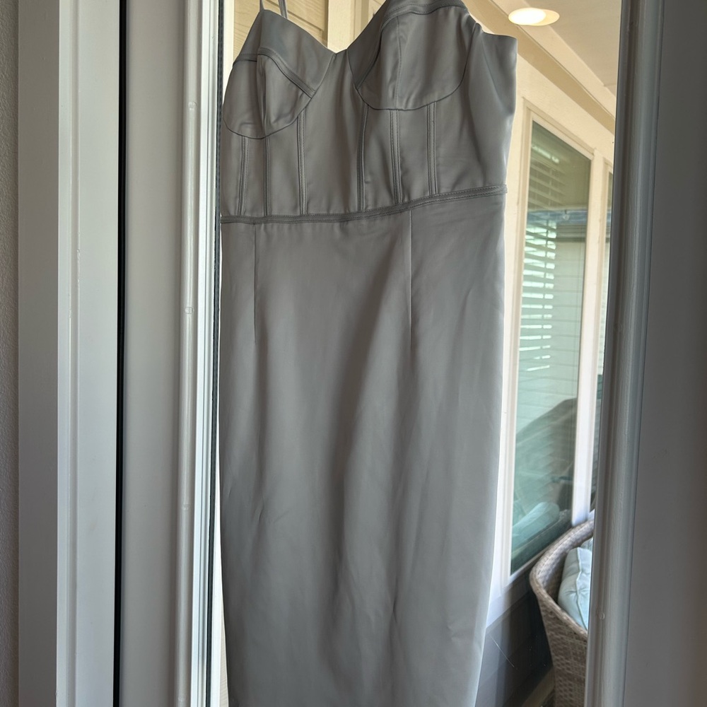 Bardot Strapless Light Blue Dress